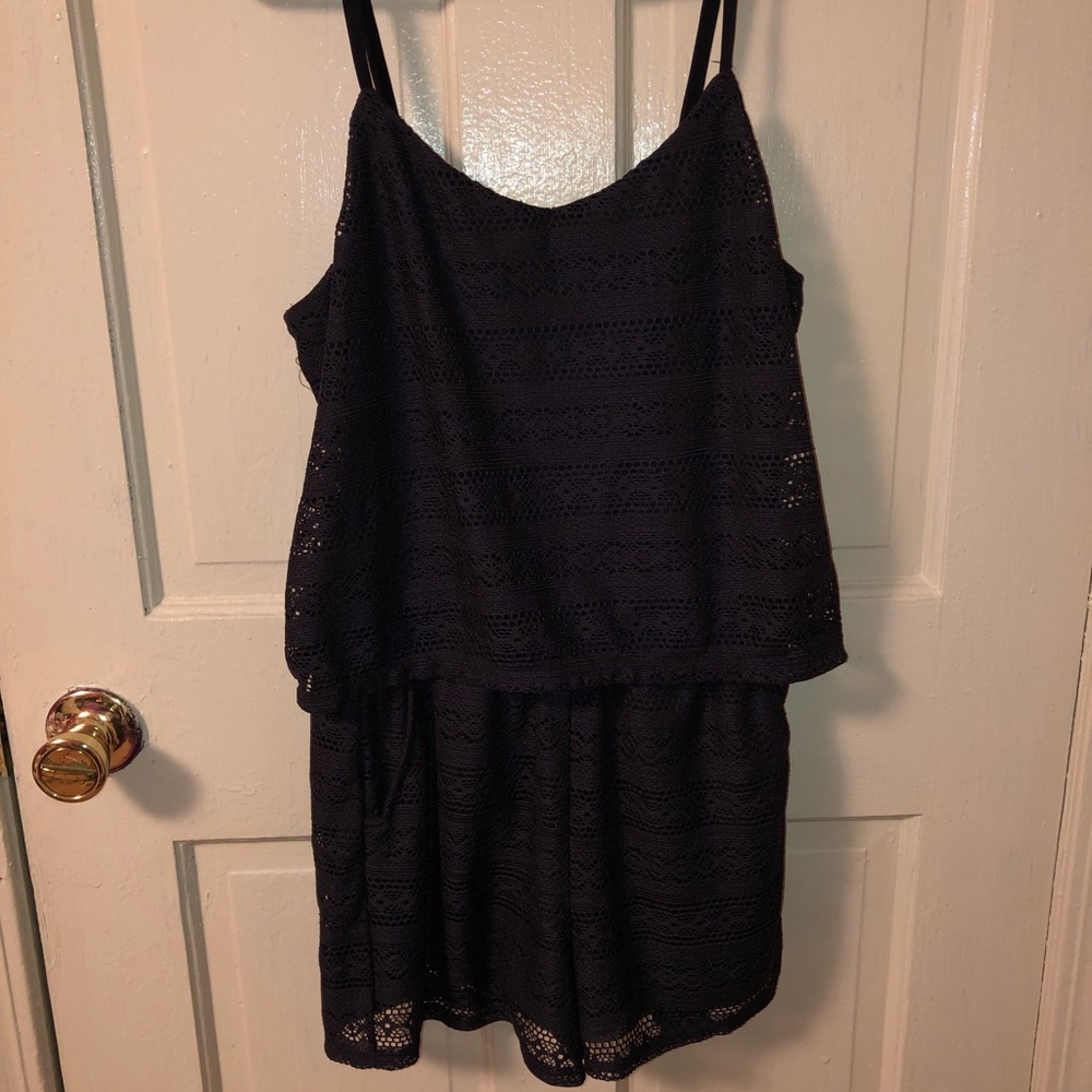 EUC Black Lace Romper